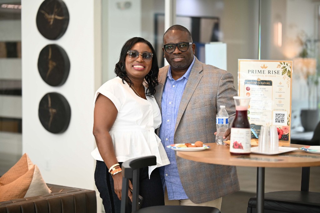 Couple at a Prime Rise community tasting event