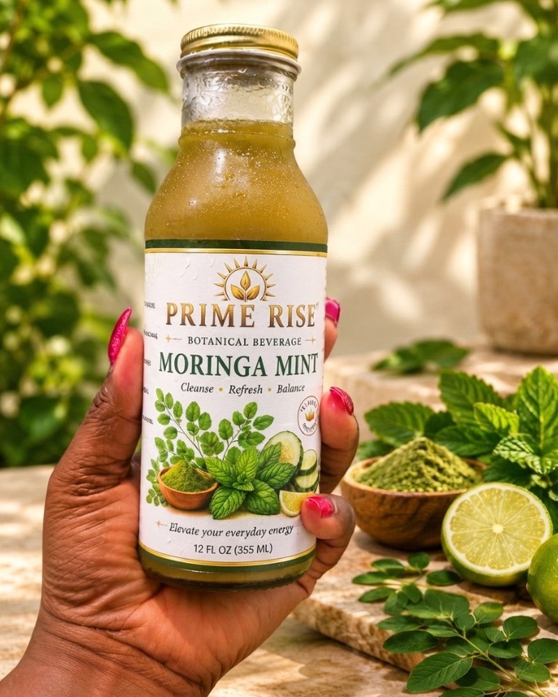 Moringa Mint front and back labels